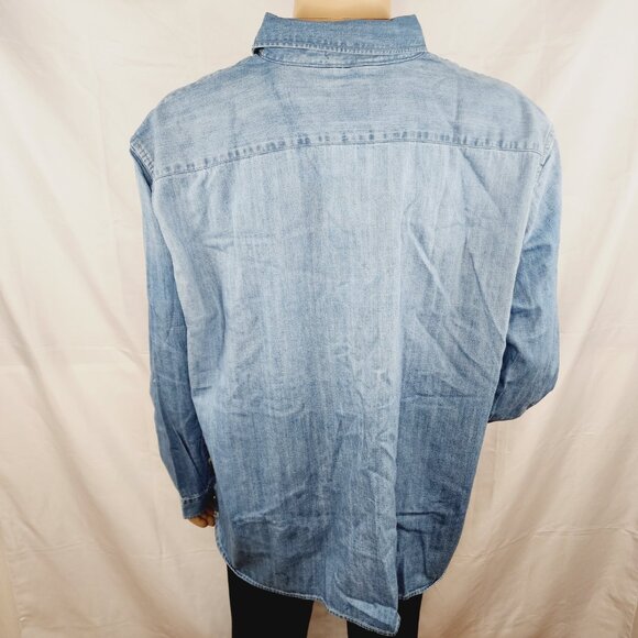 Levi's Dark Blue Relaxed Fit Jackson Worker Button Up Denim Shirt Size XXL - Picture 3 of 12